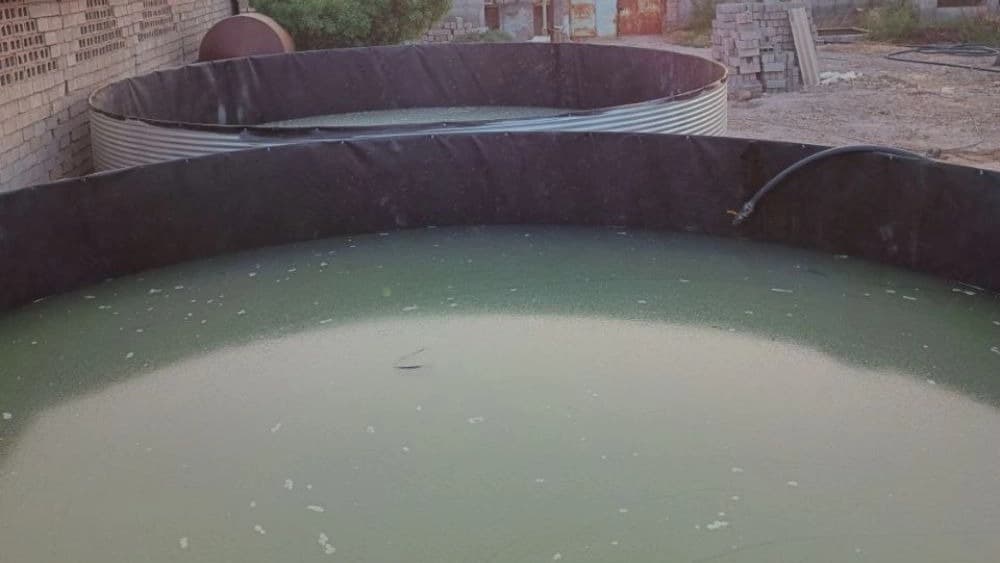 مراحل نصب استخر پرورش ماهی در رشت